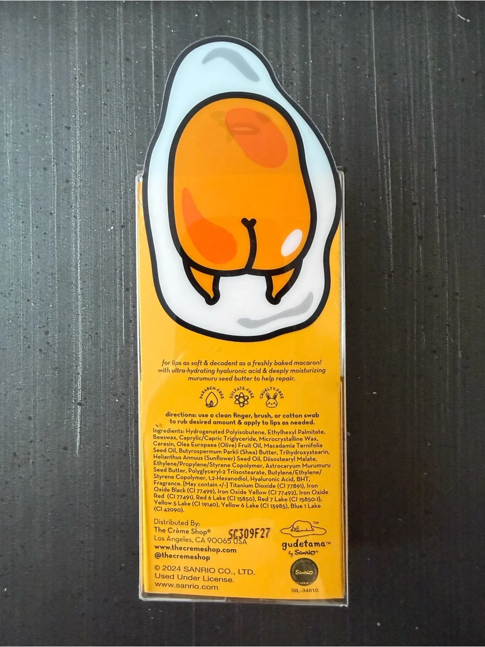 The Crème Shop x Gudetama Yellow Macaron Lip Balm - Moisturizing